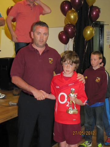 U11 Player of the Year 2012, Killian McGowan with C.Crowley