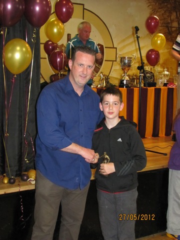 U12 Div2 Most Improved Player Matthew Quigley with A.Doyle