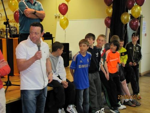 T.A.F.C.U13 Squad at the Player of the Year Awards 2012